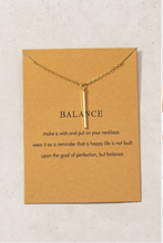 Load image into Gallery viewer, Balance Bar Make a Wish Necklace