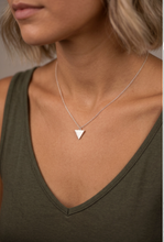 Load image into Gallery viewer, Silver Triangle Pendant Necklacce