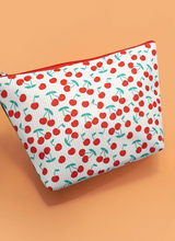Load image into Gallery viewer, Strawberry or Cherry Makeup Pouch Bag