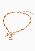 Load image into Gallery viewer, Mahjong Bead Necklace with Tile, Heart, & Pearl Charm