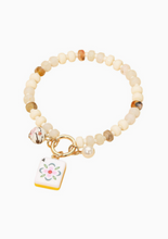 Load image into Gallery viewer, Mahjong Colorful Bead Stretch Bracelet w/ Tile & Charms