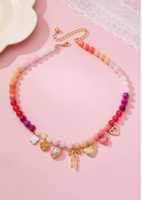 Load image into Gallery viewer, Color Beads & Charm Necklace