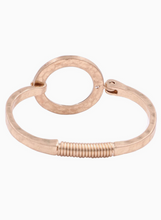 Load image into Gallery viewer, Worn Gold & Silver Circle Bangle Bracelet