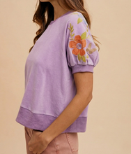 Load image into Gallery viewer, Lilac Bloom Embroidered Sweatshirt