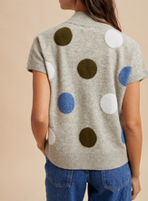 Load image into Gallery viewer, Gray Dot Mock Neck Sweater