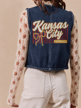 Load image into Gallery viewer, Kansas City Football Denim Vest