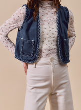 Load image into Gallery viewer, Kansas City Football Denim Vest