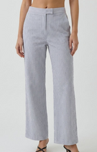Load image into Gallery viewer, Textured Black Stripe Wide Leg Pants