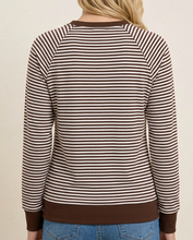 Load image into Gallery viewer, Camel Stripe Terry Sweatshirt