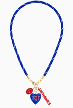 Load image into Gallery viewer, KU Heart Game Day Paracord Necklace