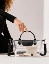Load image into Gallery viewer, Clear Color Block Flap Crossbody Bag