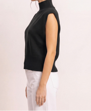 Load image into Gallery viewer, Black Sleeveless High Neck Sweater