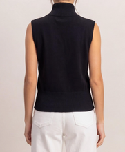 Load image into Gallery viewer, Black Sleeveless High Neck Sweater