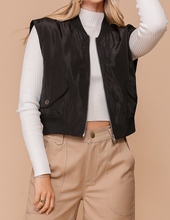 Load image into Gallery viewer, Black Bomber Vest