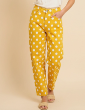 Load image into Gallery viewer, Yellow Polka Dot Straight Leg Pants
