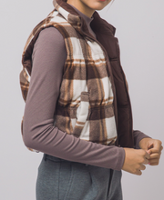 Load image into Gallery viewer, Reversible Plaid Puffer Vest