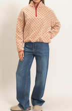 Load image into Gallery viewer, Cream & Red Polka Dot Sherpa Pullover