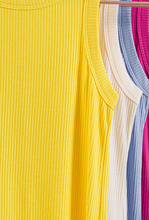 Load image into Gallery viewer, Black Ribbed High Neck Tank Top