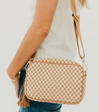 Load image into Gallery viewer, Checker Woven Camera Crossbody Bag