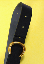Load image into Gallery viewer, Leather Belts w/ Gold Buckle