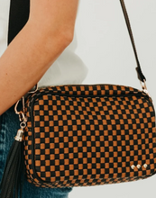 Load image into Gallery viewer, Checker Woven Camera Crossbody Bag