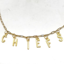 Load image into Gallery viewer, Gold Chiefs' Letter Charm Necklace