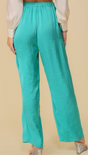 Load image into Gallery viewer, Blue Satin Leg Pants