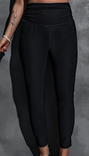 Load image into Gallery viewer, Black High Waisted Pleated Leggings