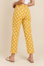 Load image into Gallery viewer, Yellow Polka Dot Straight Leg Pants
