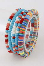 Load image into Gallery viewer, Multi Color Assorted Bead Bracelet Set
