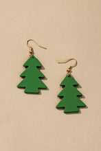 Load image into Gallery viewer, Christmas Tree Drop Earrings
