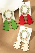 Load image into Gallery viewer, Christmas Tree Drop Earrings
