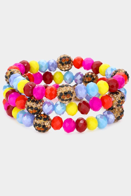 Multi-Color Shamballq Bracelet Set