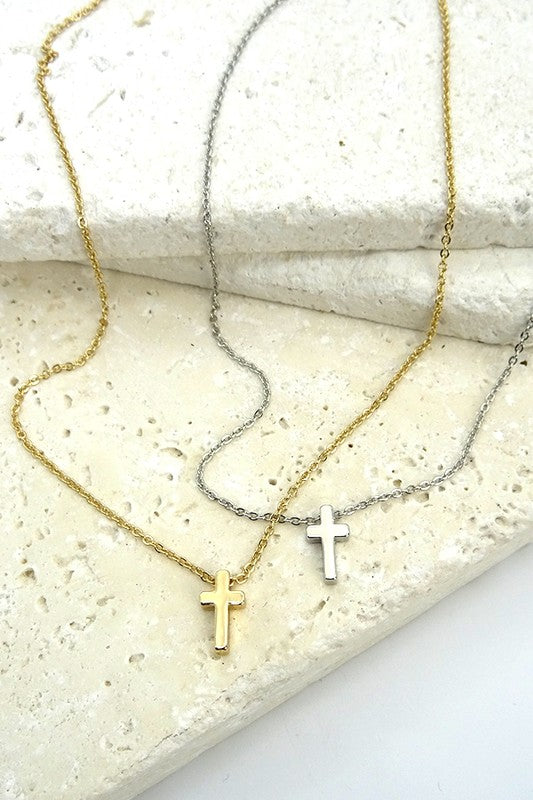 Small Cross Pendant Necklace