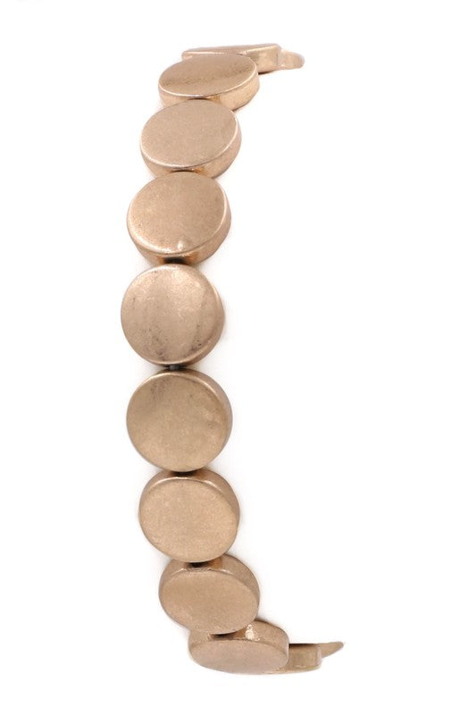 Metal Disc Stretch Bracelet