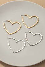 Load image into Gallery viewer, Heart-Shaped Hoop Earrings
