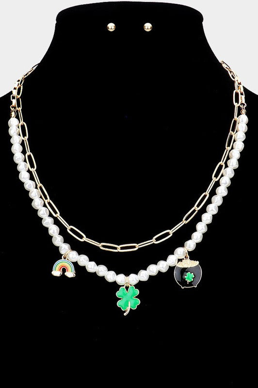 St. Patrick's Pot of Gold Necklace Set