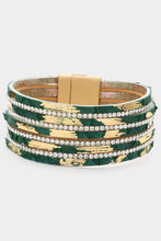 Load image into Gallery viewer, Green &amp; Gold Wrap Bracelet
