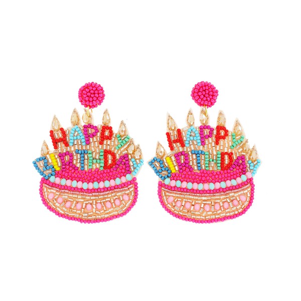 Birthday Cake Bead Seed Earrings Birthday Cake Bead Seed Earrings