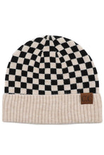 Load image into Gallery viewer, C.C. Checkered Beanie Hat
