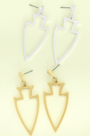 Open Arrowhead Earrings