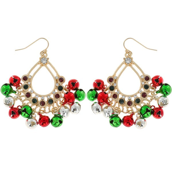 Teardrop Jingle Bell Earrings