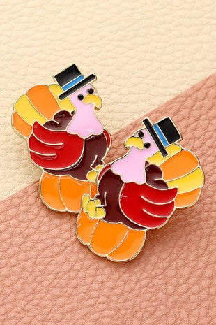 Thanksgiving Turkey Earrings
