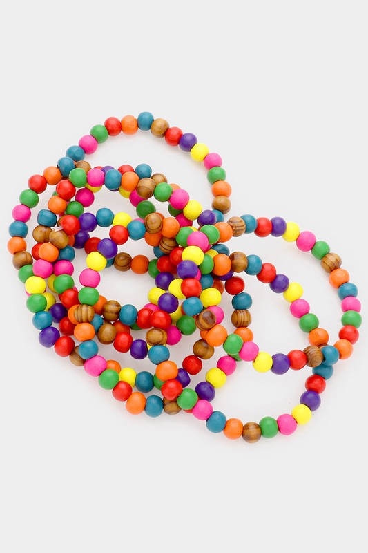 Bright Multi-Color 4- Piece Bead Set