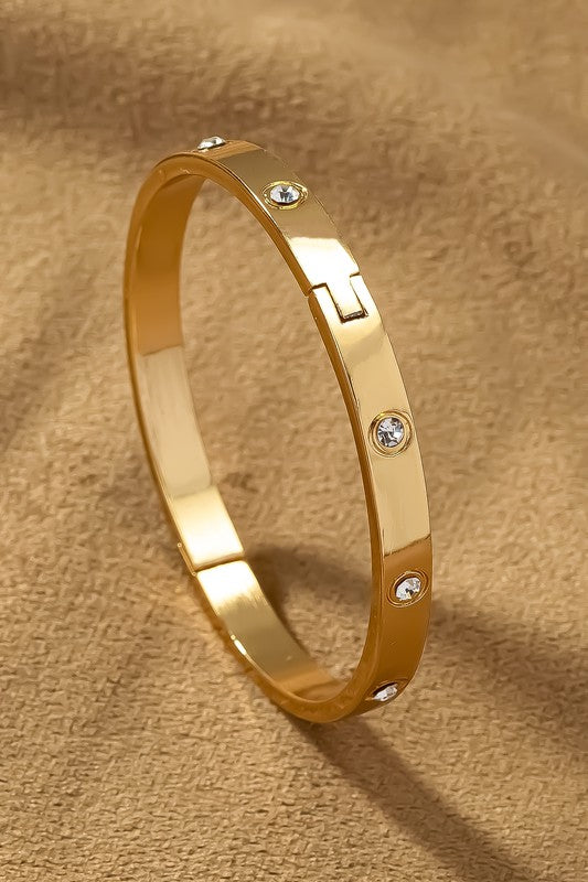 Brass Hinge Bangle Bracelet