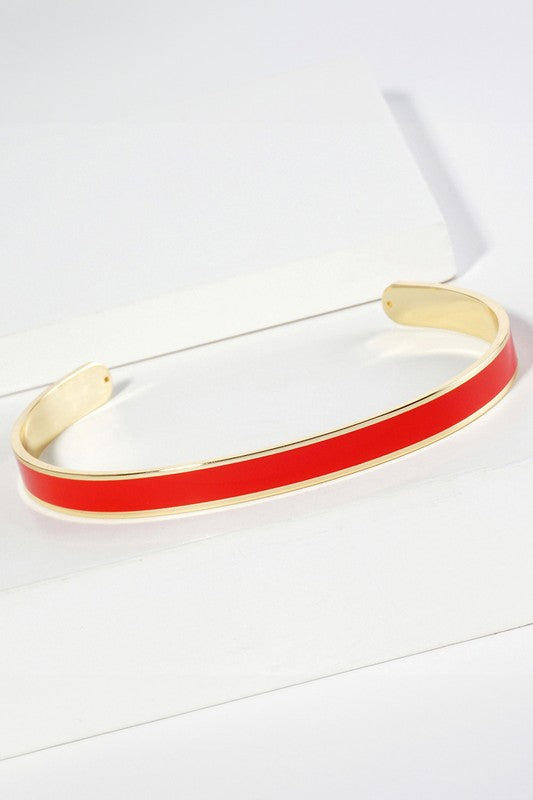 Red & Gold Cuff Bracelet