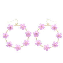 Load image into Gallery viewer, Circular Floral Earrings
