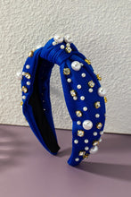 Load image into Gallery viewer, Blue Pearl &amp; Rhinestone Headbands
