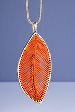 Load image into Gallery viewer, Coral Leaf Long Necklace
