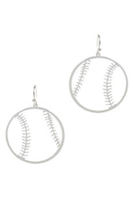 Load image into Gallery viewer, Baseball Metal Earrings
